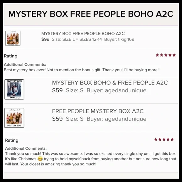 FREE PEOPLE BOHO MYSTERY BOX A2C - Picture 15 of 16